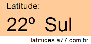 Latitude 22º Sul