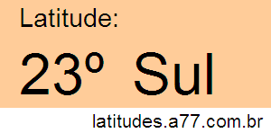 Latitude 23º Sul