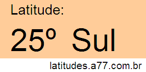 Latitude 25º Sul