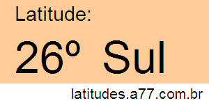 Latitude 26º Sul