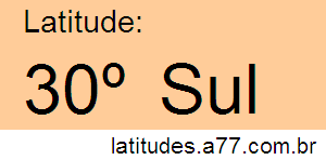 Latitude 30º Sul